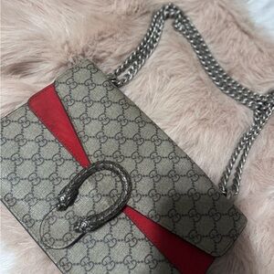 Monogram Style Chain Shoulder Bag